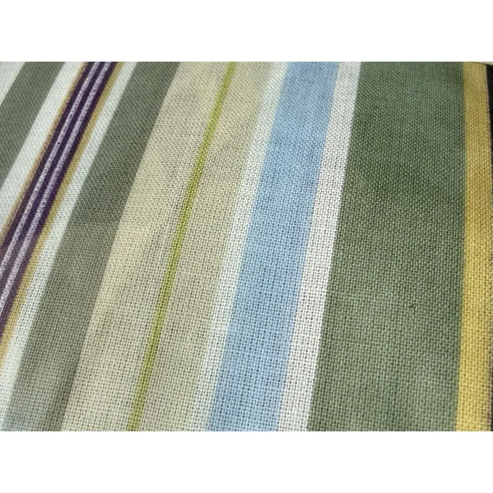 Vintage Martha Stewart Round Tablecloth and Overlay Striped Chino 100% Cotton